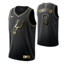 Men'san Antoniopurs #3 Quincy Pondexter Black Golden  Jersey