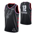 Men'san Antoniopurs #12 LaMarcus Aldridge Black All-Star Game Jersey