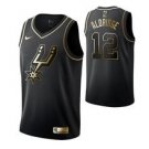 Men'san Antoniopurs #12 LaMarcus Black Golden  Jersey