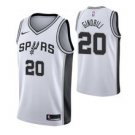 Men'san Antoniopurs #20 White Manu Ginobili White basketball  Jersey