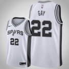 Men'san Antoniopurs #22 Rudy Gay White basketball  Jersey