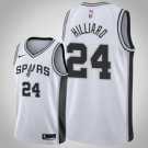 Men'san Antoniopurs #24 Darrun HilliardWhite basketball  Jersey