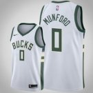 Milwaukee Bucks #0 Xavier Munford White Jersey