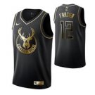 Milwaukee Bucks #12 Tim Frazier Black Golden Jersey