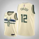 Milwaukee Bucks #12 Tim Frazier Cream Jersey - City
