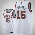 Milwaukee Bucks #15habazz Muhammad White Jersey Classic