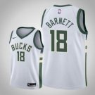 Milwaukee Bucks #18 Jordan Barnett White Jersey