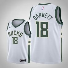 Milwaukee Bucks #18 Jordan Barnett White Jersey