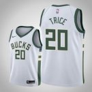 Milwaukee Bucks #20 Travis Trice White Jersey