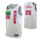Milwaukee Bucks #26 Kyle Korver White Earned Jersey