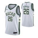 Milwaukee Bucks #26 Kyle Korver White Jersey
