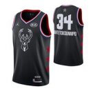 Milwaukee Bucks #34 Giannis Antetokounmpo Black All-Star Jersey