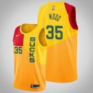 Milwaukee Bucks #35 Christian Wood Yellow Jersey City