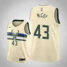 Milwaukee Bucks #43 Brandon McCoy Cream Jersey - City