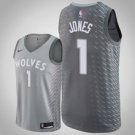 Minnesota Timberwolves #1 Tyus Jones Gray Jersey City