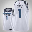 Minnesota Timberwolves #1 Tyus Jones White Jersey