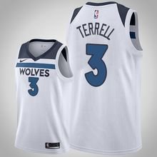 Minnesota Timberwolves #3 Jared Terrell White Jersey