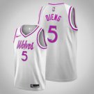 Minnesota Timberwolves #5 Gorgui Dieng White Earned Jersey