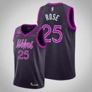 Minnesota Timberwolves #25 Derrick Rose Purple  Jersey City