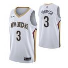New Orleans Pelicans #3tanley Johnson White Jersey