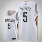 New Orleans Pelicans #5 Trevon Bluiett White Jersey