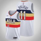 New Orleans Pelicans #11 Jrue Holiday White Earned  Jersey