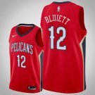 New Orleans Pelicans #12 Trevon Bluiett Redtatement  Jersey