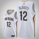 New Orleans Pelicans #12 Trevon Bluiett White Jersey