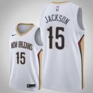 New Orleans Pelicans #15 Frank Jackson White Jersey