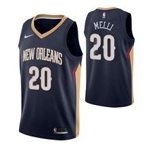 New Orleans Pelicans #20 Nicolo Melli Navy Icon  Jersey