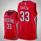 New Orleans Pelicans #33 Garlon GreenRedtatement  Jersey