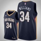 New Orleans Pelicans #34 Kenrich Williams Navy Icon  Jersey