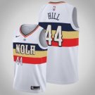 New Orleans Pelicans #44olomon Hill White Earned  Jersey