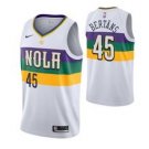 New Orleans Pelicans #45 Dairis Bertans WhiteCity Jersey