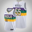 New Orleans Pelicans #55 E'Twaun Moor WhiteCity Jersey