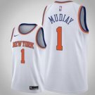 New York Knicks #1 Emmanuel Mudiay White Jersey