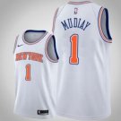 New York Knicks #1 Emmanuel Mudiay Whitetatement Jersey