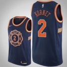 New York Knicks #2 Luke Kornet Navy Jersey - City