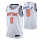 New York Knicks #5 Dennismith Jr. Whitetatement Jersey