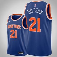 New York Knicks #21 Damyean Dotson Royal Iconbasketball  Jersey