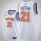 New York Knicks #21 Damyean Dotson Whitetatement Jersey