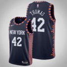 New York Knicks #42 Lance Thomas Navy Jersey City
