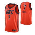 Oklahoma City Thunder #7 Darius Bazley Orange Earned Jersey