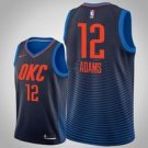 Oklahoma City Thunder #12teven Adams Navytatement Jersey