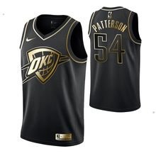 Oklahoma City Thunder #54 Patrick Patterson Black Golden Jersey
