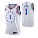 Philadelphia 76ers #1 Mikecott White Earned Jersey