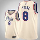Philadelphia 76ers #8 James Young cream Jersey - City