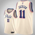 Philadelphia 76ers #11 Demetrius Jackson cream Jersey - City