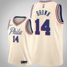 Philadelphia 76ers #14 Anthony Brown cream Jersey - City