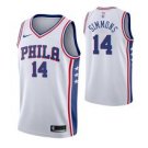 Philadelphia 76ers #14 Jonathonimmons White basketball  Jerseytitched
